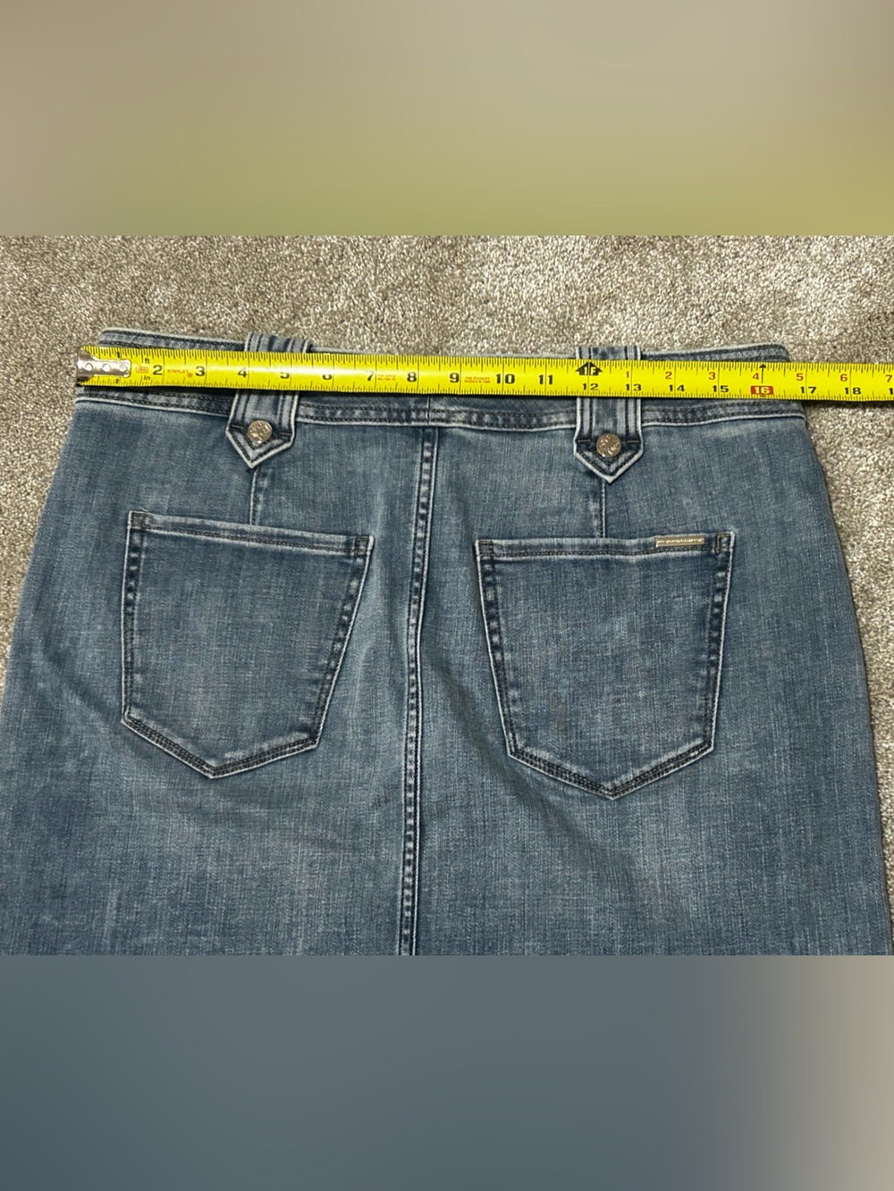 White House Black Market Denim Utility Boot Skirt Size 10 NWT - Picture 7 of 8